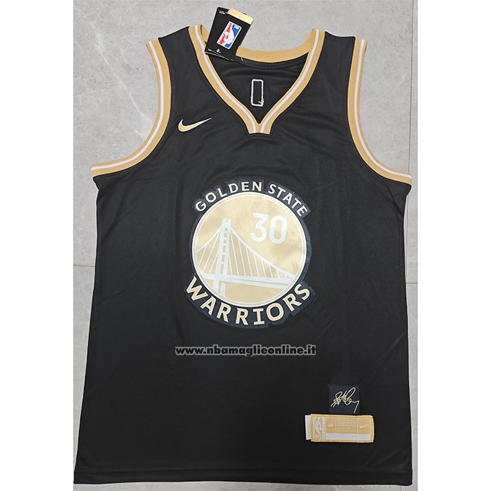 Maglia Golden State Warriors Stephen Curry #30 Select Series Or Nero